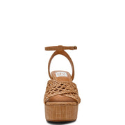 DV Dolce Vita Whishora Platform Block Heel Sandal, Woven Raffia, Adjustable Ankle Strap, Open Toe, 4.5 in Heel
