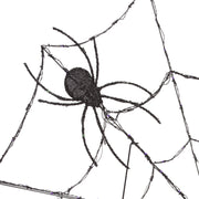 Gemmy Giant LED Spider Web with Green Lit Spider, 69 in Tall, Indoor/Outdoor Halloween Decoration, UV-Resistant