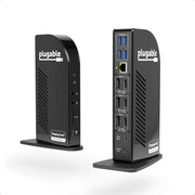 Plugable UD-ULTC4K 4K USB C Docking Station Triple Monitor with 100W Power Delivery, USB C Dock for Thunderbolt 3 / 4, USB-C Windows and Mac (3X HDMI and 3X DisplayPort, 1x USB-C, 4X USB 3.0, SD Card Reader)