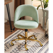 Ktaxon Adjustable Office Flannel Computer Desk Chair, Green for Study Make-up Light