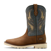 Ariat Men's Activator VentTek Work Boot, Wide Square Toe, Pull-On, Water Resistant, Slip-Resistant Sole, Alamo Brown/Stone Grey, Size 10