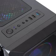 MXZ Gaming Desktop Computer, AMD Ryzen 5 5500, NVIDIA RTX4060 Graphics, 16GB DDR4 3200 RAM, 1TB NVME SSD, Six RGB Fans, Wi-Fi, Windows 11 Pro Ready, MXZ011
