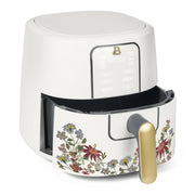 Beautiful by Drew Barrymore Air Fryer, 6 Qt Capacity, TurboCrisp Technology, EverGood Ceramic Nonstick Coating, Touch-Activated Display, Wildflower White Icing