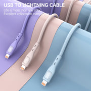 cshidworld Lightning Charger Cable 3 Pack 6 ft, Purple Blue Pink