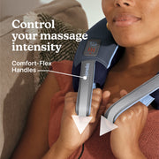 Homedics Neck Massager with Comfort Foam, Vibration Massage and Soothing Heat, Gray, Corded Electric