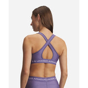 Under Armour Womens Crossback Mid Impact Sports Bra, Medium Support, Purple Luxe, Large, 1361034-520