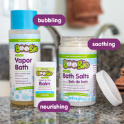 Eleeo Brands Boogie Baby Spa Gift Set with Vapor Bath, Soothing Bath Salts, Head-to-Toe Balm Stick, Eucalyptus Scent