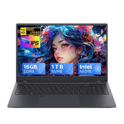 South Holdings Laptop, 15.6-Inch FHD IPS Display, Intel Celeron N5095 2.9GHz Processor, 16GB DDR4 RAM, 1TB SSD, Fingerprint Reader, Backlit Keyboard, Windows 11 Pro, Space Deep Gray