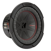 Kicker CompR 8-Inch Dual 4 Ohm DVC Car Audio Subwoofer, 600W Peak Power, Black, 48CWR84