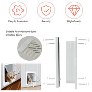 Alpacasso Cat Door, Medium 7.5 in x 7.8 in, 4 Way Locking Magnetic Flap, Weatherproof Pet Door for Interior and Exterior Doors