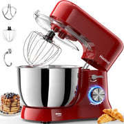 Honinst 1509 5.5 QT Stand Mixer, Lightweight 10+P Speeds with Tilt-Head Electric Mixer, Red