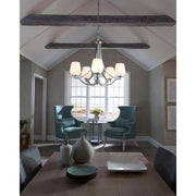Feiss F2960/5SN 5-Light Chandelier, Satin Nickel Finish