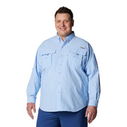 Columbia Men's PFG Bahama II Long Sleeve Shirt, UPF 30 Sun Protection, Quick-Dry Nylon, Relaxed Fit, Sail, Large, 101162