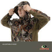 Mossy Oak Elements Men's Scent Control Jacket, Waterproof, Breathable, Camouflage, Mid-Length, Medium