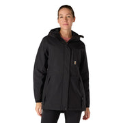 Carhartt Storm Defender Insulated Coat Women's Waterproof Breathable Jacket Black Medium 107096