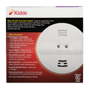 Kidde PI9010 Lifesaver Dual Sensor Smoke Alarm, Battery Powered, 85 dB Alarm, White