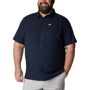 Columbia Men's Slack Tide Camp Shirt, Omni-Shade Sun Protection, Collegiate Navy, Big and Tall, 3X, 157705