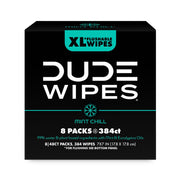 DUDE Wipes DW-CE-M-48-8 Mint Chill Extra Large Flushable Wipes, 48 Count, 8 Pack, 384 Total