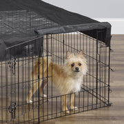 MidWest Homes For Pets Square Exercise Pen Solid Fabric Bottom, PVC Lined Canvas, Black, Fits 8-Panel Playpens 540-SQB