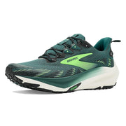 Brooks Ghost Trail Men's Cross Training Shoes, Nitrogen-Infused DNA Loft v3 Cushioning, Atlantic Deep Black Green, 10.5 D, Synthetic Upper, TrailTack Green Outsole, 110475-338