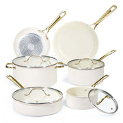 Chef Power 10 Pcs Ceramic Non Stick Cookware Set, White