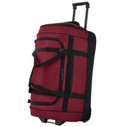 Protege Everyday Journey 25 in. Medium Rolling Duffel Bag, Red, Durable Polyester, Inline Skate Wheels, Telescopic Handle, Lockable Zippers, WM-98725-630