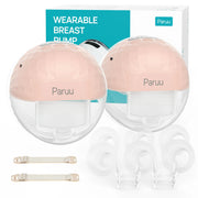 Paruu Wearable Breast Pump Hands-Free, Portable Breast Pump Electric, 2 Pack - Silicone Material