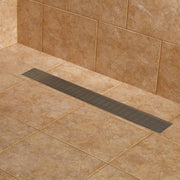 Brushed Stainless Steel Rectangular Shower Drain, Removal Tool and Filter, CUPC & UPS Approved - 28