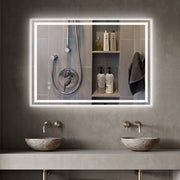 DingLiLighting WS-FPM2-30C.EU Wall Mounted LED Vanity Mirror, Anti-Fog, IP54 Waterproof, Dimmable 3000K-6000K, Energy Saving