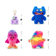 ZURU Fuggler Chaos Crew Multipack, Funny Ugly Monster Plush Toys, 3 x 9-Inch Plush Monsters and 1 x 5-Inch Key Ring