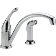 Collins Single-Handle Standard Kitchen Faucet with Side Sprayer in Chrome