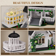BuildingBoat Magic House Building Blocks Kit, Practical Owens House Model, 1877 Pieces, White
