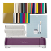 Cricut 8002306 Explore Air 2 Die-Cutting Machine & Vinyl & Tool Kit Starter Bundle, Boysenberry