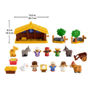 Fisher-Price Little People Nativity Set with Music and Lights, 18 Pieces, Toddler Toy, Multicolor