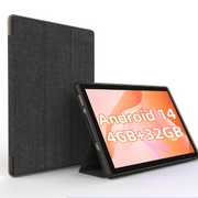 IWEGGO 7 Inch Tablet with Android 14 4GB RAM, 32GB Storage, IPS Eye Protection Display, Dual Cameras, Wi-Fi 6, Type-C Port with Protective Case