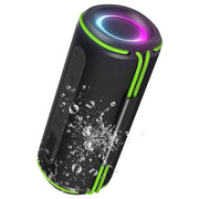 Hoey LLH30B1 30W Portable BT Speaker, IPX6 Waterproof & Lights, 10H Playtime for Party, Black