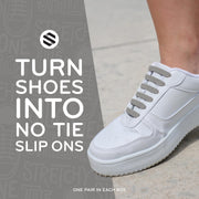 The Original Stretchlace Silicone Stretchy Tieless Shoelaces, Elastic No-Tie Straps, Grey, 20 Pack