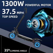 AJOOSOS X750 37.5 mph Speed Electric Scooter, Black