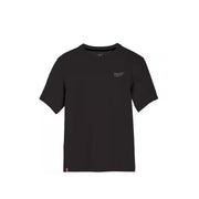 Milwaukee 603B-L Men's Large Black Cotton/Polyester Short-Sleeve Hybrid Work T-Shir, L, Black