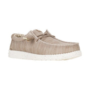 Heydude Wally Stretch Sox Slip-On Casual Shoe, Breathable Mesh, Water-Repellent, Removable Memory Foam Insole, Tan, Medium/Wide, 41898-265