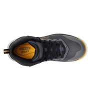 KEEN Utility Arvada Mid Men's Work Shoes, Carbon-Fiber Composite Toe, Steel Grey/Keen Yellow, Wide 10 EE, Synthetic Upper, 1027652