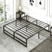 Amolife King Metal Platform Bed Frame Under Bed Storage