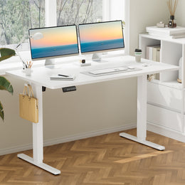 Concetta ELT01 Electric Adjustable Height Standing Desk, 55 x 24 Inch, White