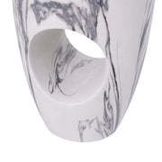 Christopher Knight Home Modern Round Faux Marble Accent Side Table, White, 19.29 in, 375970