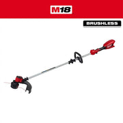 Milwaukee M18 Brushless 18V Cordless String Trimmer, 16in Cutting Swath, Variable Speed Trigger, 2828-20E