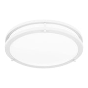 Quoizel Euclid Integrated LED Semi-Flush Mount Ceiling Light Fixture, White Lustre, 2500 Lumens, 3000K, Dimmable, EUC1616W