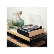 Victrola VTA72BAM Eastwood 3-Speed Dual-Bluetooth Hybrid Turntable, Black/Bamboo