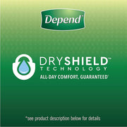 Depend FIT-Flex Incontinence Underwear for Men, Grey, Large, 72 Count - Maximum Absorbency