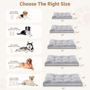 KSIIA Washable Dog Bed with Premium Plush Fabric, Balanced Fiber Filling, Non-Slip Bottom, Machine Washable, XLarge, 41in
