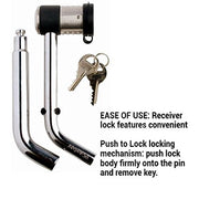 Master Lock 2866DATSC Swivel Head Receiver Lock, Chrome